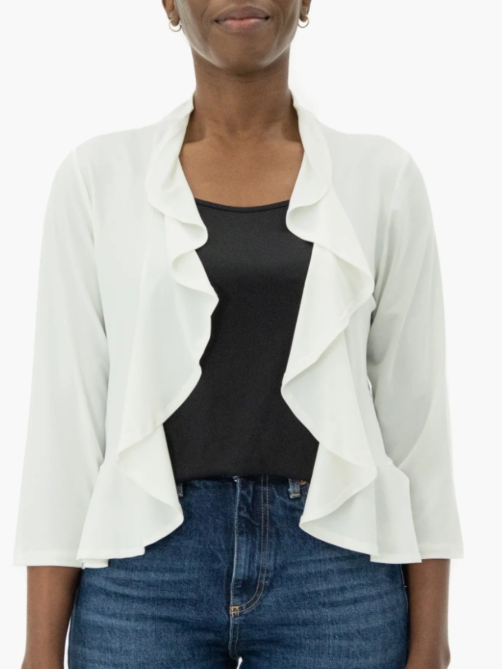 Nina Leonard Bolero Cardigan with Sparkly Stripes on the Back BWT Size Medium